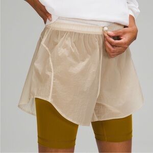 Lululemon Step Out High Rise Sheer Overlay Shorts 3”
